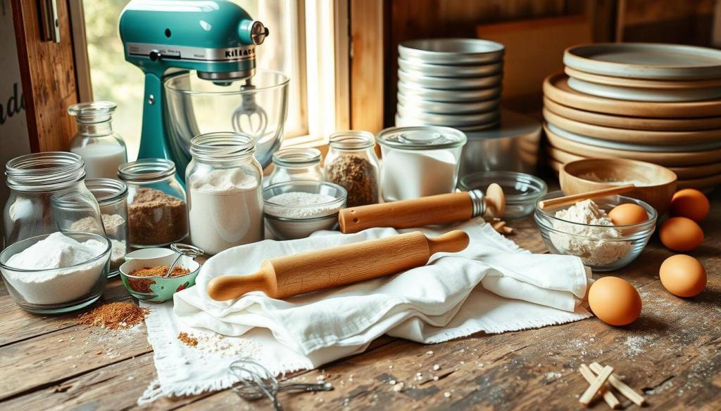 Baking ingredients and tools