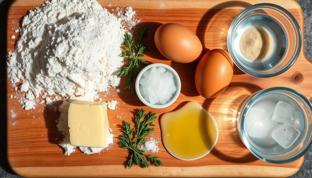 Essential ingredients for savoury pastry