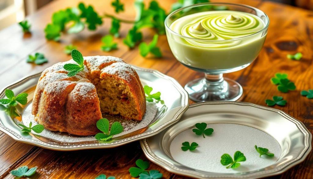 st. patrick day dessert presentation