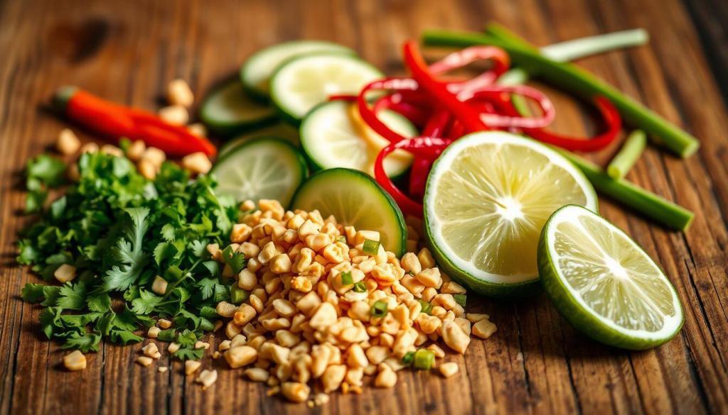 Garnishes for Thai Peanut Chicken