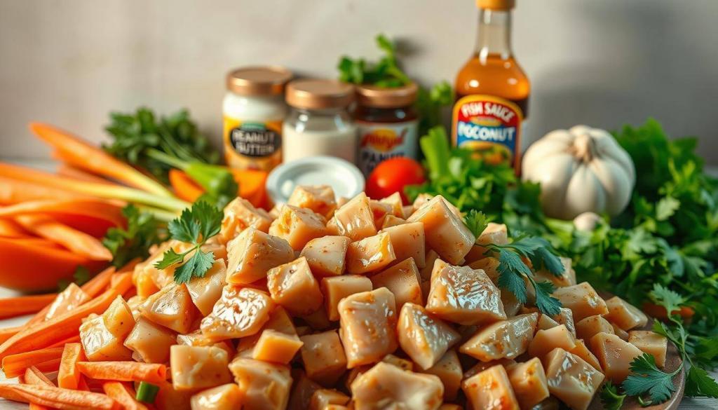Ingredients for Thai Peanut Chicken