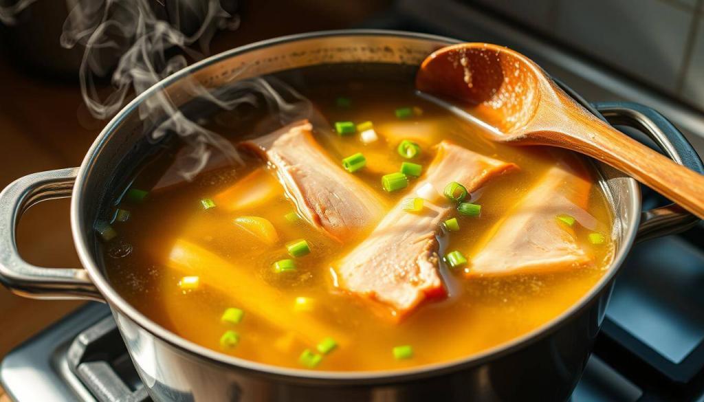 cooking pork neck bone soup