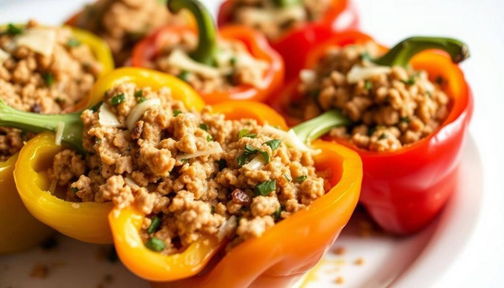 ground turkey stuffed peppers healthy