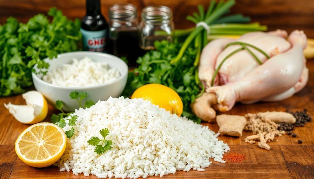 ingredients for chicken rice recipe