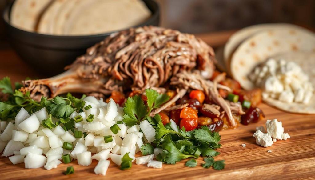 ingredients for lamb birria tacos