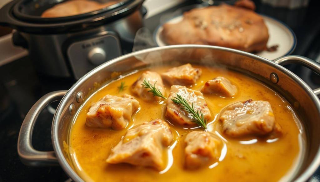 making gravy for pork roast