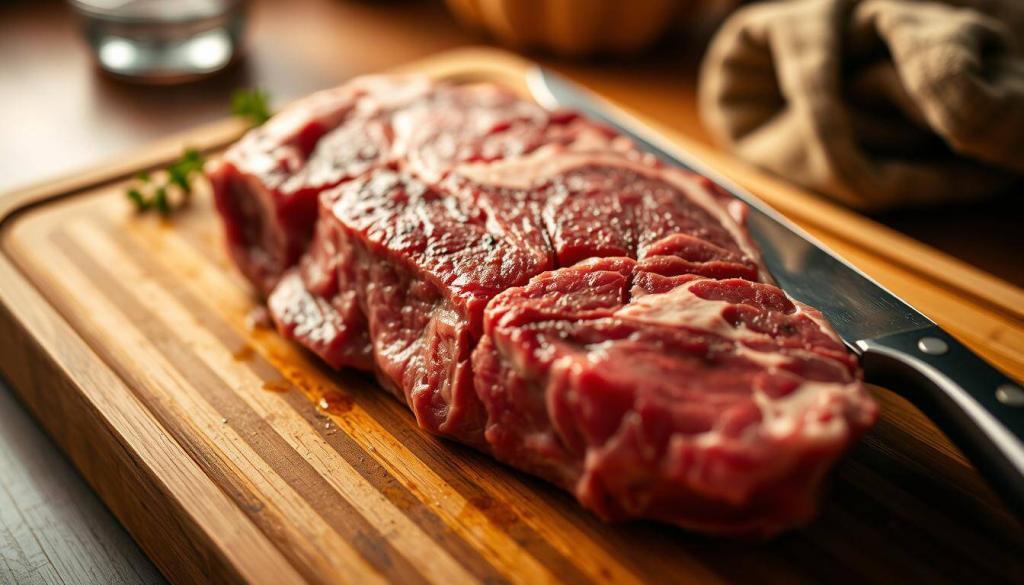 preparing beef chuck steak