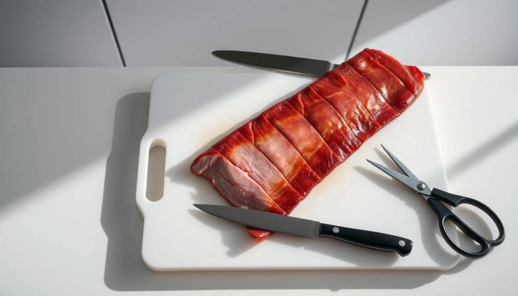 preparing pork belly for the air fryer