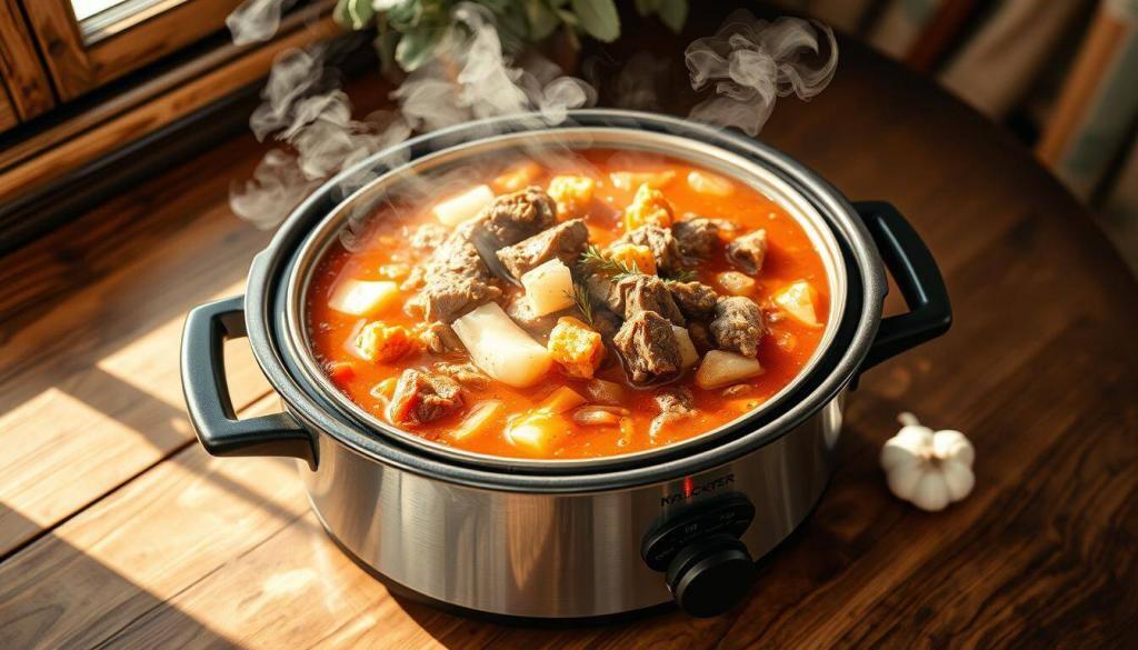 preparing slow cooker ropa vieja