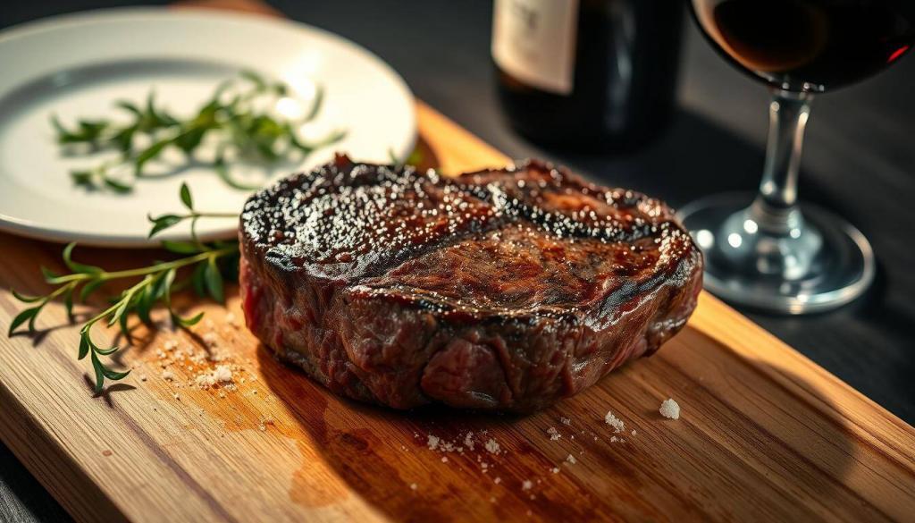 resting and serving steak