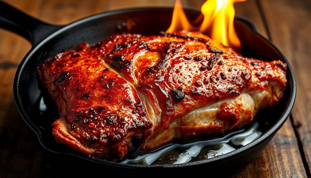 searing pork shoulder for flavor