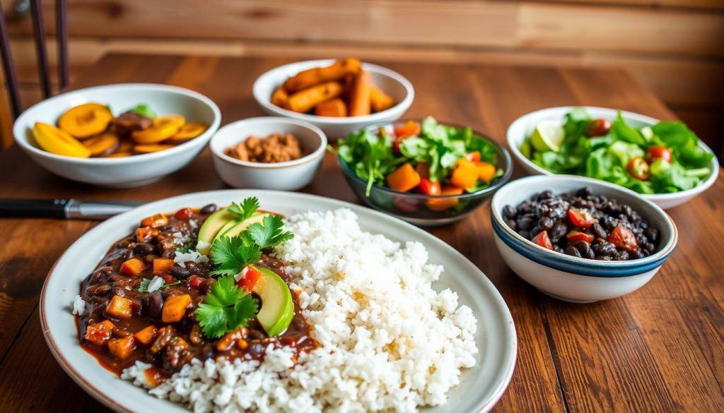 serving suggestions for rice and beans