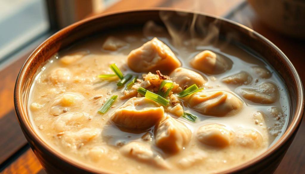 slow cooker brown rice chicken congee