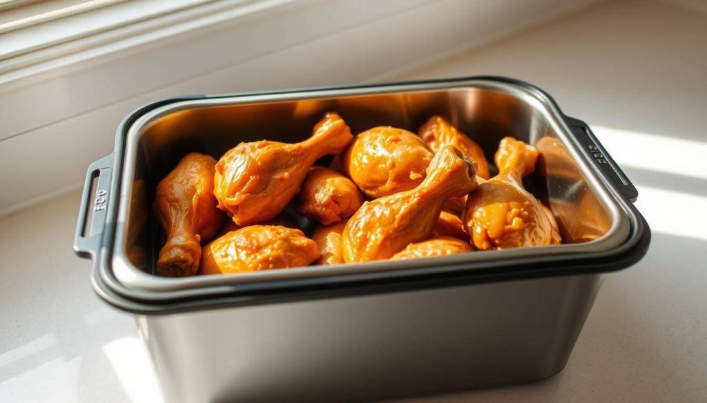 storing and reheating chicken drumsticks