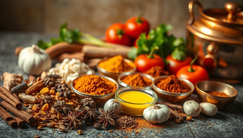 Butter Chicken Ingredients Selection