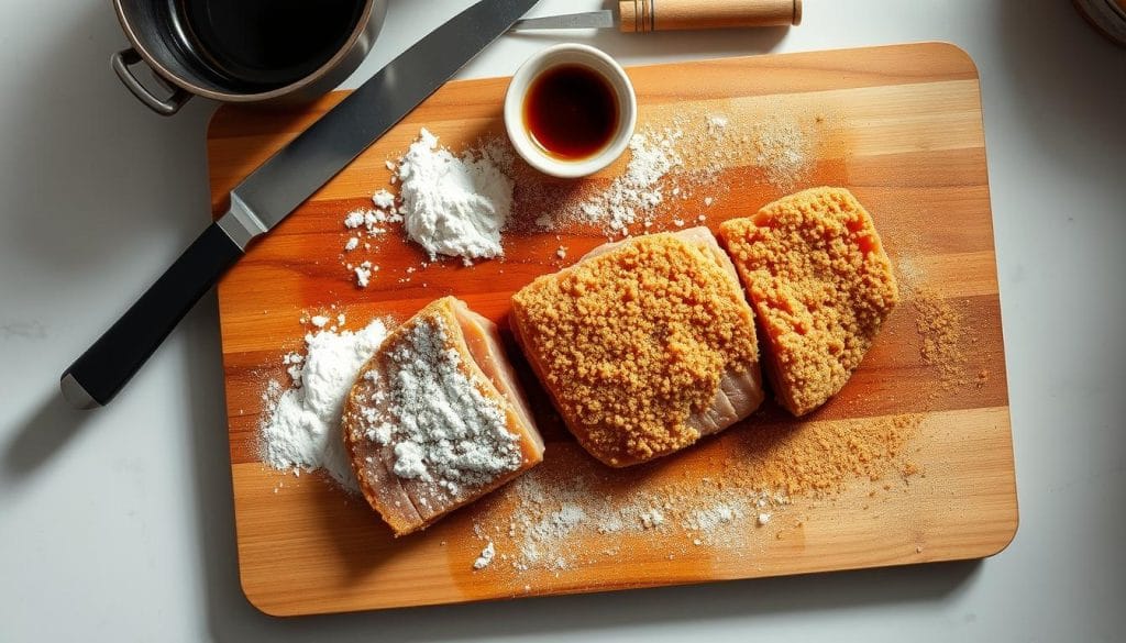 Crispy Panko Pork Preparation