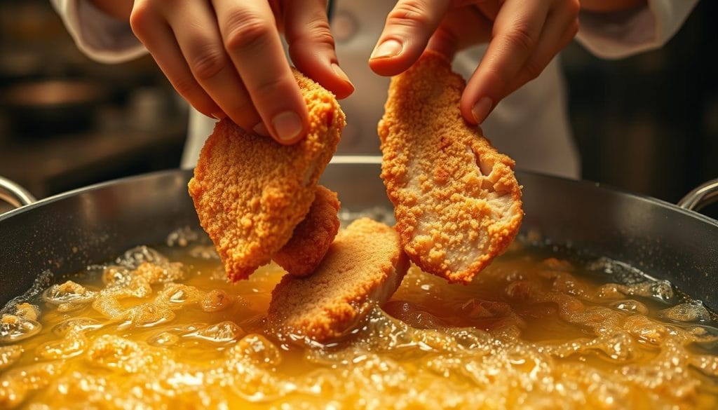 Crispy Tonkatsu Frying Technique