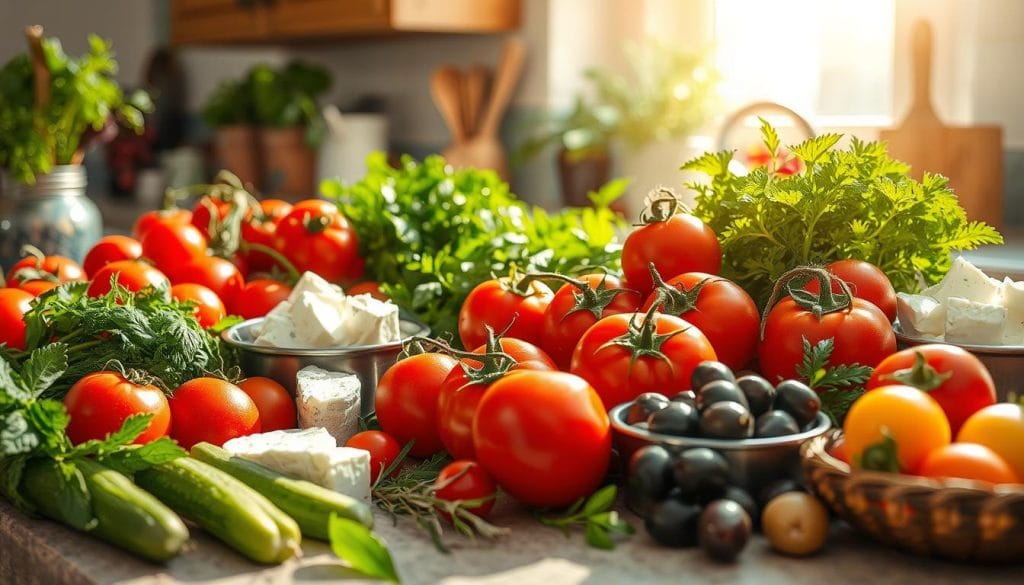 Fresh Mediterranean Food Ingredients