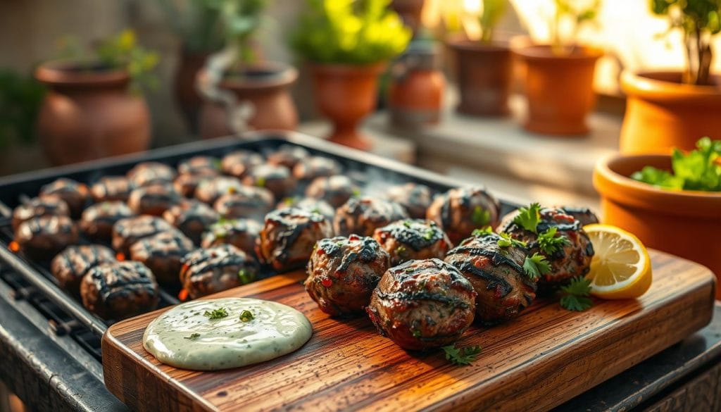 Grilling Lamb Kofta