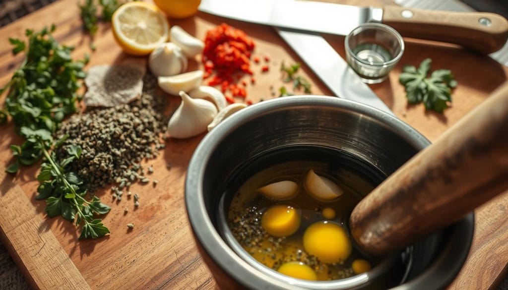 Gyros Marinade Preparation