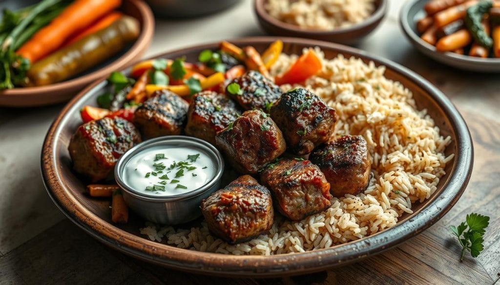 Middle Eastern Cuisine Lamb Kofta Platter