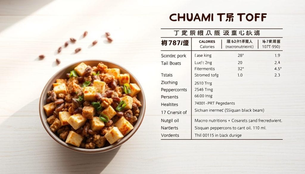 Nutritional breakdown of Mapo Tofu