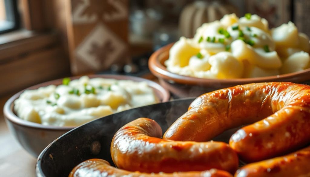 Sausages with Mashed Potatoes Preparation Sausages with Mashed Potatoes Preparation