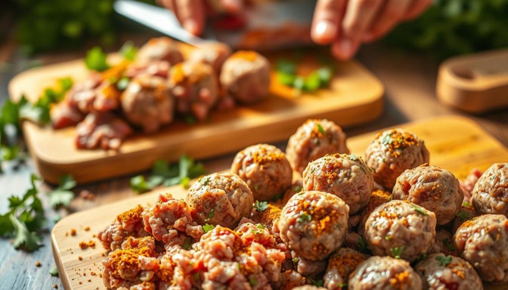 Spiced Lamb Meatballs Preparation