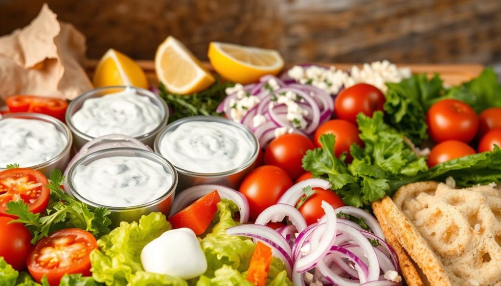Traditional Greek Gyros Toppings